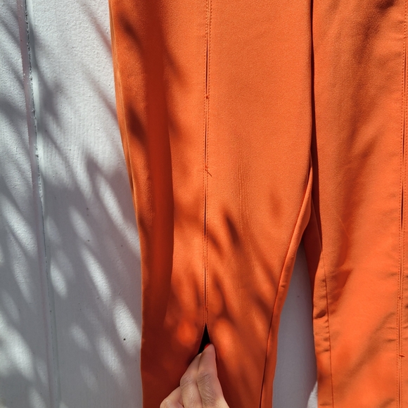 NWT Zara Blogger Favorite Orange Cut Out Flare Pants Size S - Picture 13 of 16
